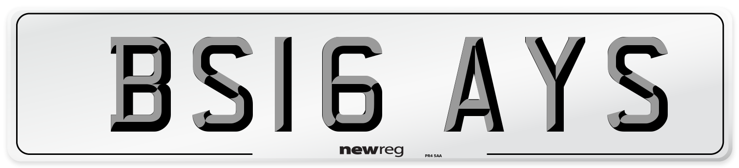 BS16 AYS Number Plate from New Reg